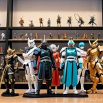 Home 9 피규어 수집으로 성공한 사례 - **Prompt:** A visually stunning display of various Japanese anime action figures from popular series...