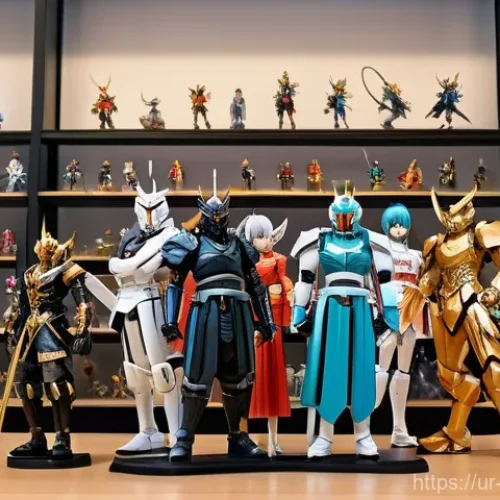 Home 19 피규어 수집으로 성공한 사례 - **Prompt:** A visually stunning display of various Japanese anime action figures from popular series...